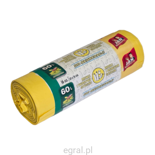 Jan Niezbędny Worki do Segregacji Plastiku Żółte Easy-Pack 60L 5900536340784  egral hurtownia wielobranżowa grudziądz.png