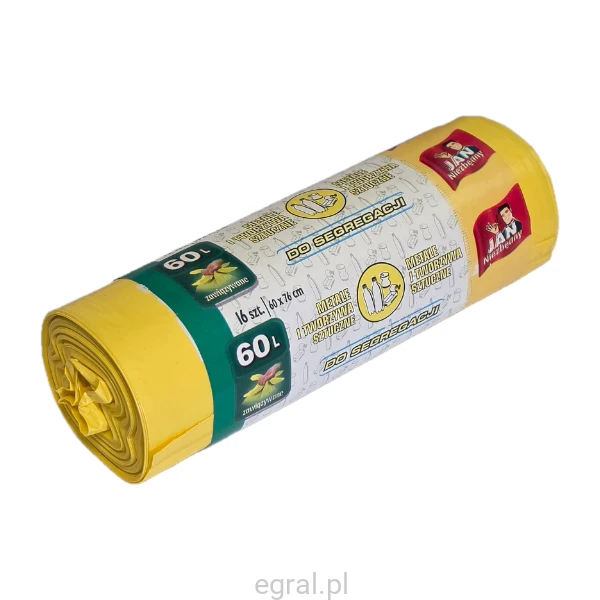 Jan Niezbędny Worki do Segregacji Plastiku Żółte Easy-Pack 60L 5900536340784  egral hurtownia wielobranżowa grudziądz.png